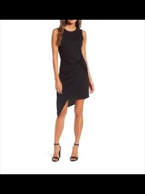 NWOT Trouvé Sleeveless Black Twist-Knot Asymmetrical Dress